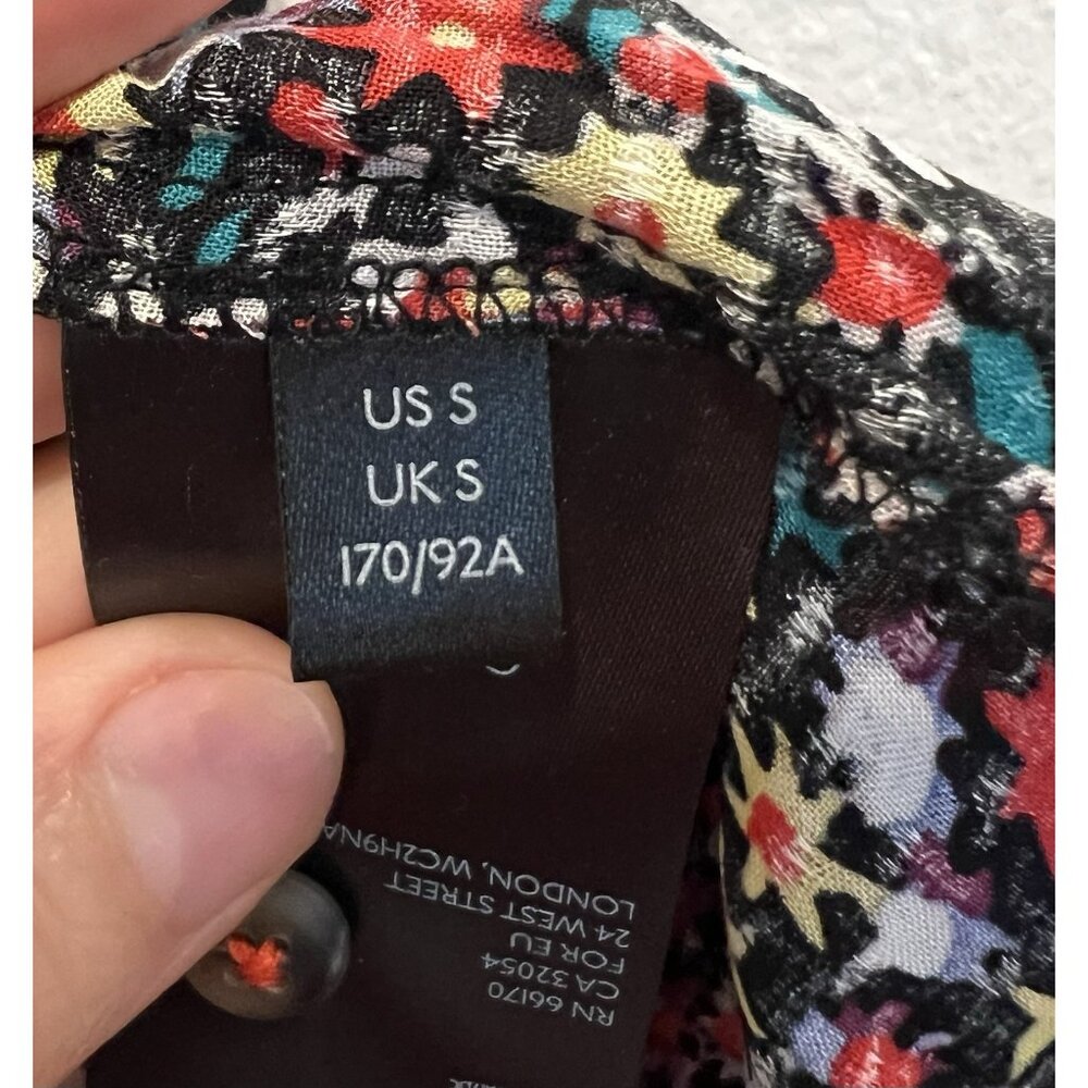 Maeve Anthropologie Mallory Ruffled Blouse Top Small Size Oversized Buttons - Picture 8 of 15